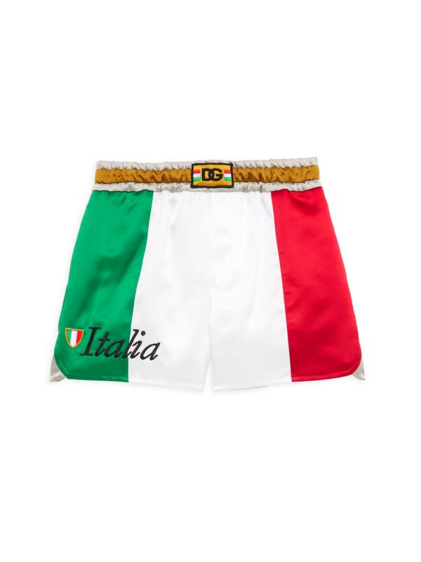 Dolce&Gabbana Little Boy's & Boy's Satin Italia Shorts